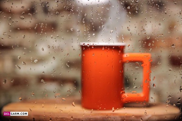 عکس باران پشت شیشه
