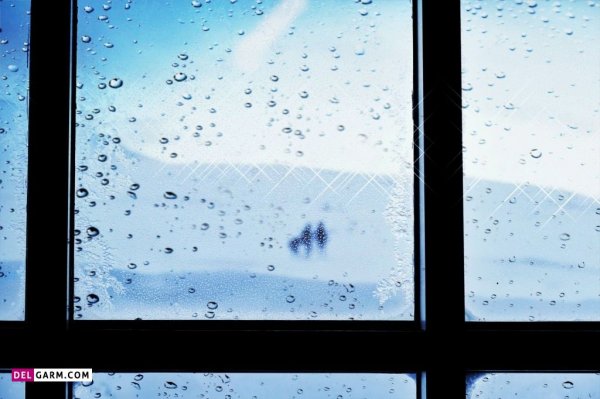  عکس باران پشت شیشه