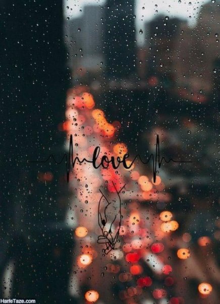  عکس باران روی شیشه ماشین در شب