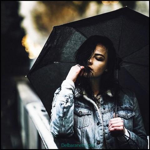  عکس دختر در باران برای پروفایل