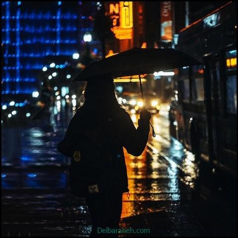  عکس دختر در باران برای پروفایل