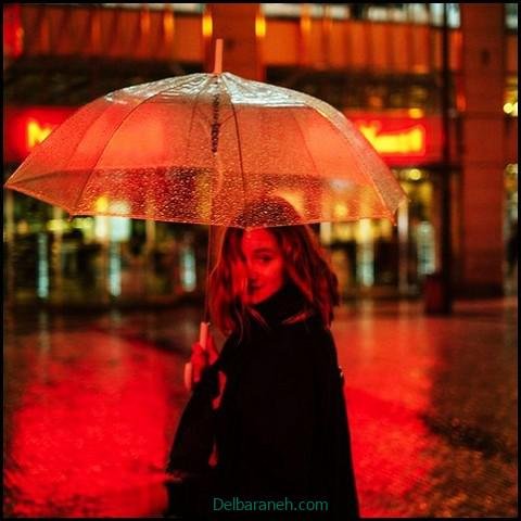  عکس دختر در باران برای پروفایل