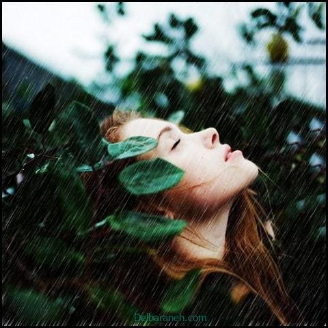  عکس دختر در باران برای پروفایل
