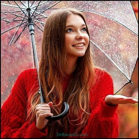  عکس دختر در باران برای پروفایل