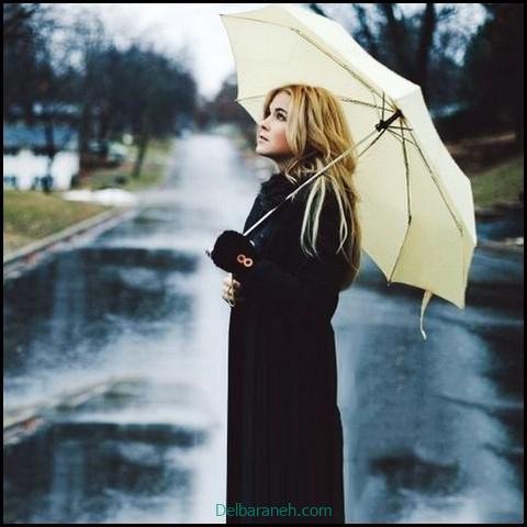  عکس دختر در باران برای پروفایل