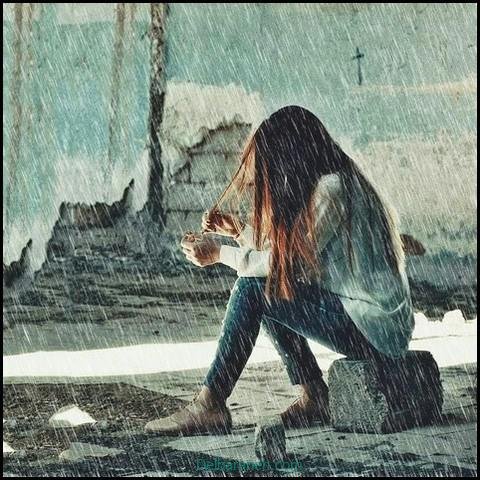  عکس دختر در باران برای پروفایل