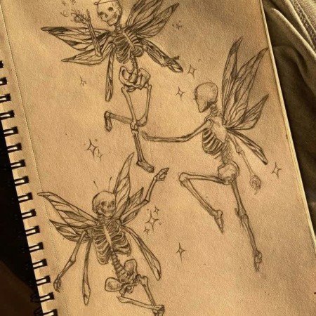 عکس نقاشی اسکلت