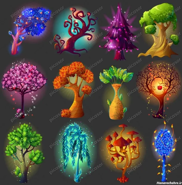  عکس درخت نقاشی