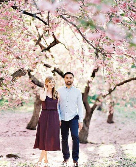  عکس عاشقانه بهاری دونفره