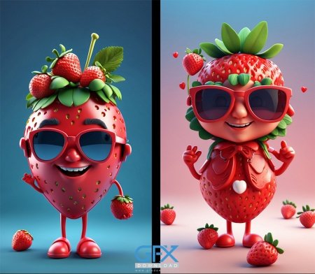  عکس توت فرنگی عروسکی