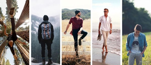 ژست عکاسی در فضای باز پسرانه