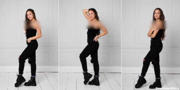  ژست عکاسی دخترانه ایستاده