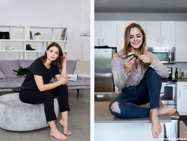  ژست عکس ایستاده در طبیعت