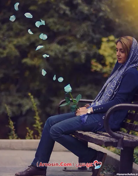  ژست عکس ایستاده در طبیعت