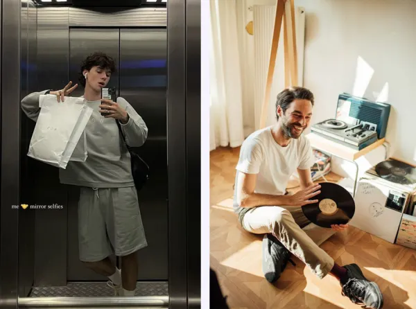  ژست عکاسی دخترانه ایستاده در خانه