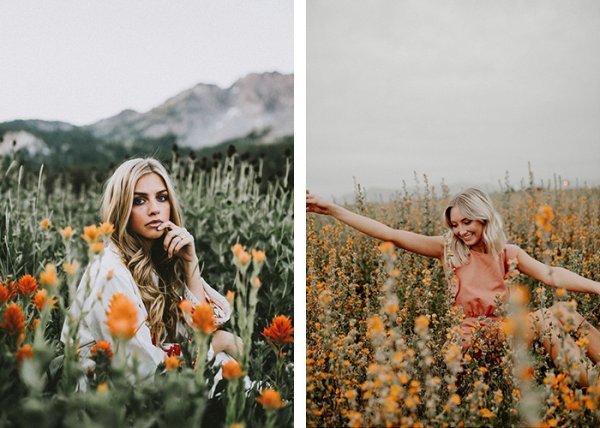  ژست عکاسی در طبیعت بهار