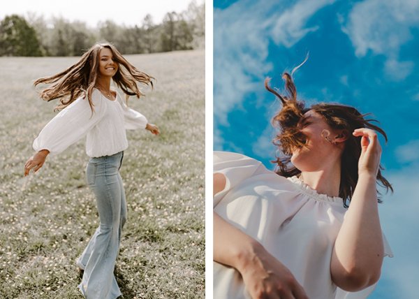  ژست عکاسی در طبیعت بهار