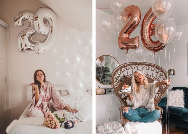  ژست عکاسی دخترانه در خانه برای تولد