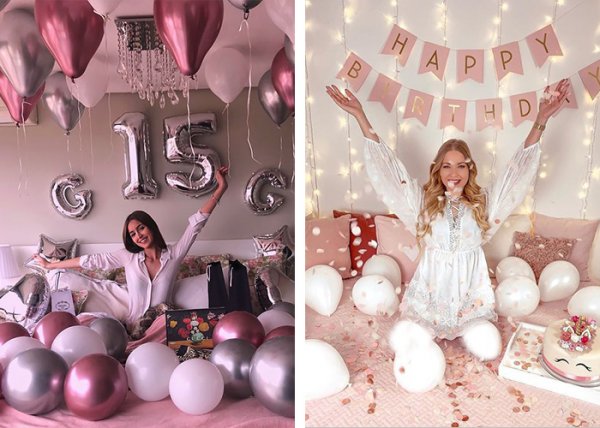  ژست عکاسی دخترانه در خانه برای تولد