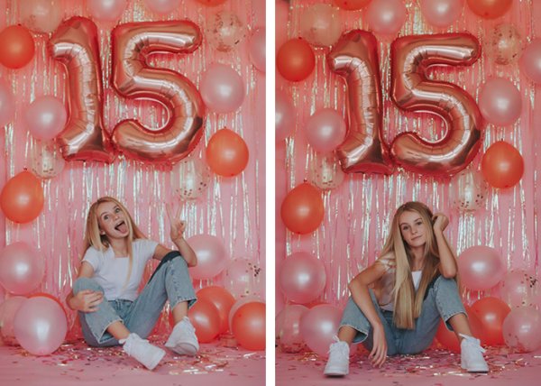  ژست عکاسی دخترانه در خانه برای تولد