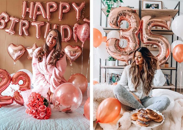  ژست عکاسی دخترانه در خانه برای تولد