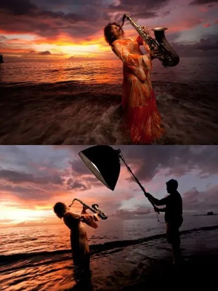 ژست عکاسی در طبیعت تابستان