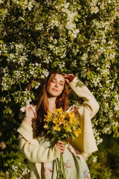  ژست عکاسی در طبیعت تابستان