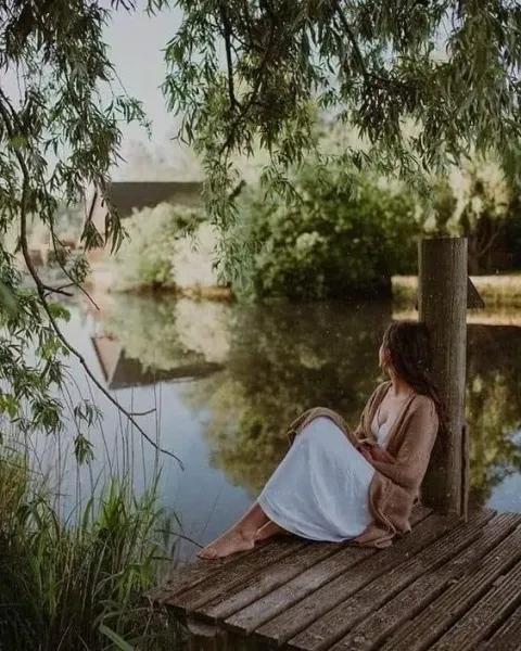  ژست عکاسی در طبیعت تابستان