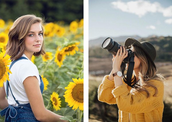  ژست عکاسی در جنگل دخترانه