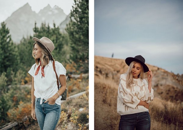  ژست عکاسی در جنگل دخترانه