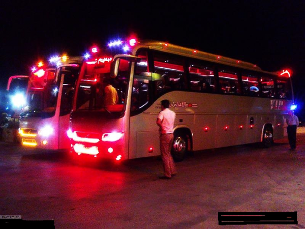  عکس اتوبوس در شب
