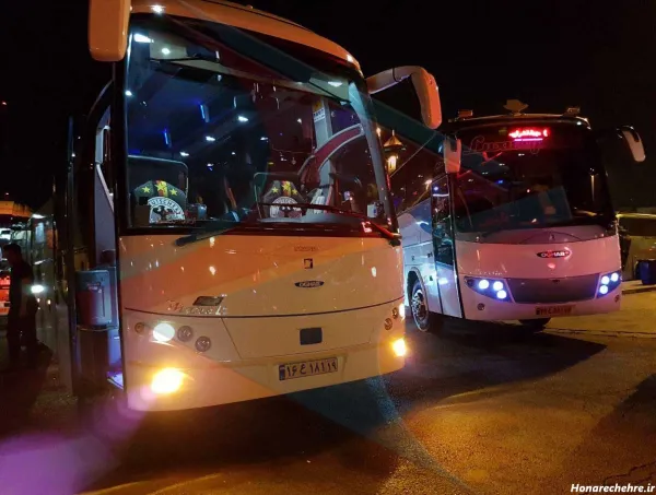  عکس اتوبوس در شب