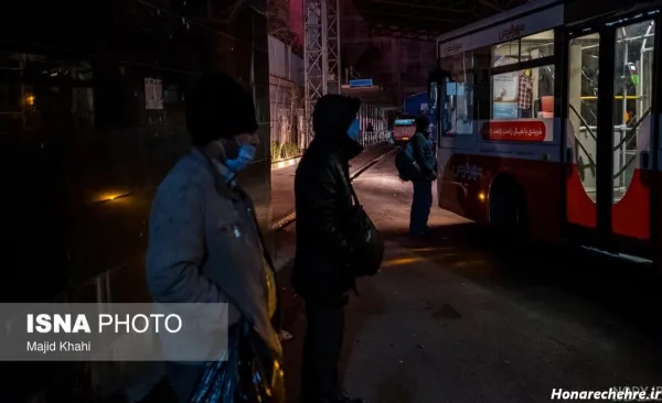  عکس اتوبوس در شب