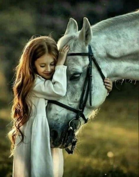  عکس دختر با اسب سفید برای پروفایل