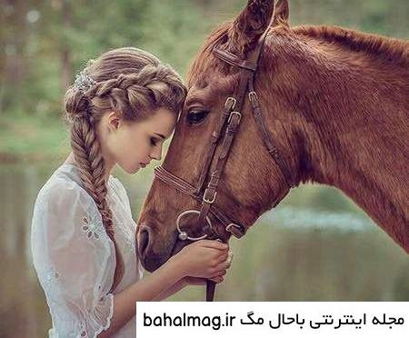عکس دختر با اسب برای پروفایل