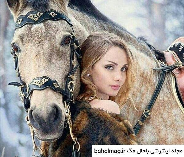 عکس دختر با اسب برای پروفایل