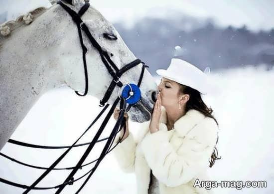  عکس اسب و دختر عاشقانه
