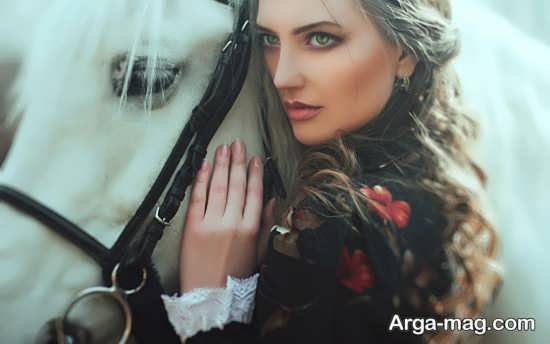  عکس اسب و دختر عاشقانه