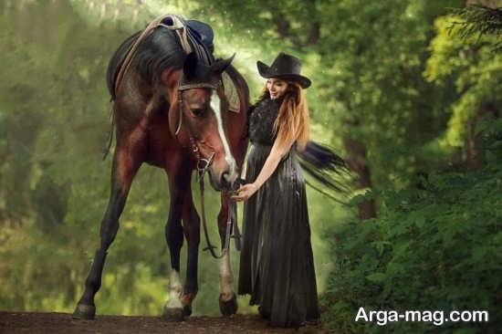  عکس اسب و دختر عاشقانه