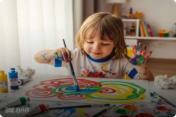  ژست عکس کودک در منزل