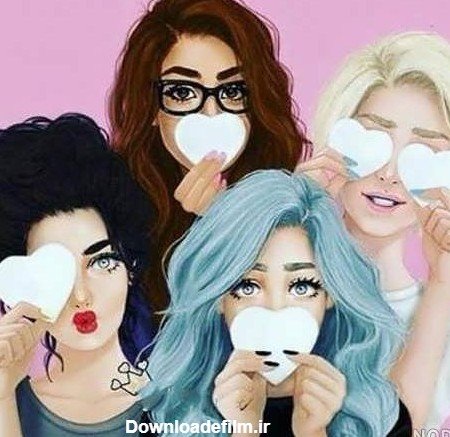 عکس دخترانه چهار نفره شیک فانتزی