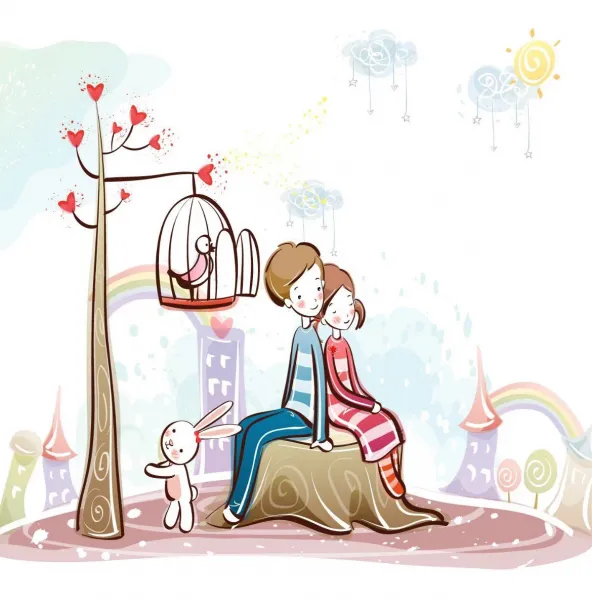  عکس عاشقانه انیمیشنی