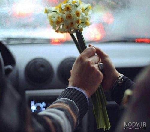 عکس عاشقانه تو ماشین