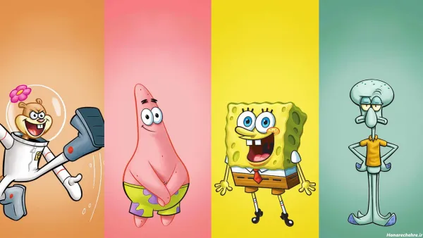  عکس پروفایل باب اسفنجی و پاتریک سیاه و سفید