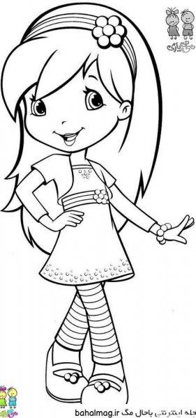 عکس دختر کارتونی ساده