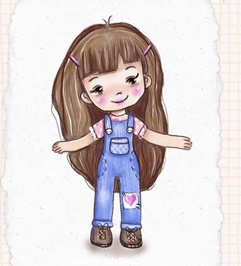  عکس دختر کارتونی ساده