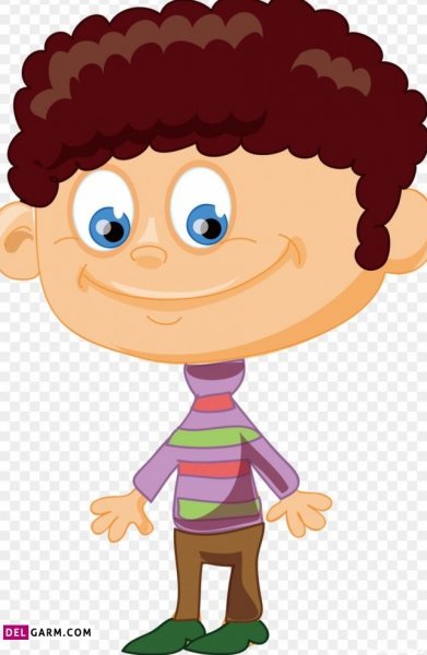 عکس کارتونی پسر بچه مو فرفری