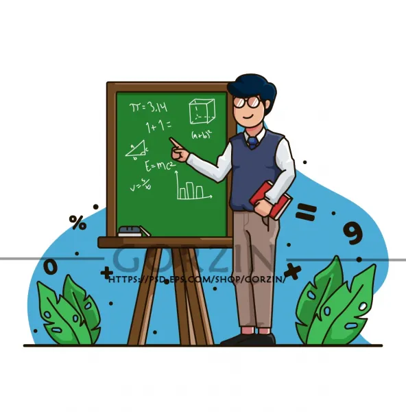  عکس کارتونی معلم با حجاب