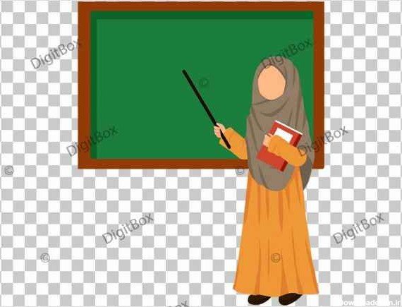  عکس کارتونی معلم با حجاب برای پروفایل