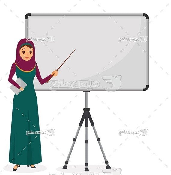  عکس کارتونی معلم با حجاب برای پروفایل